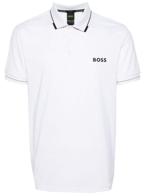 BOSS logo-print polo shirt