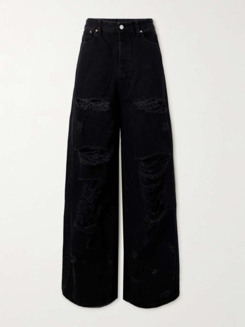 VETEMENTS Destroyed Flared Distressed Jeans