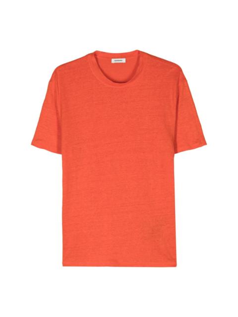 crew-neck linen T-shirt