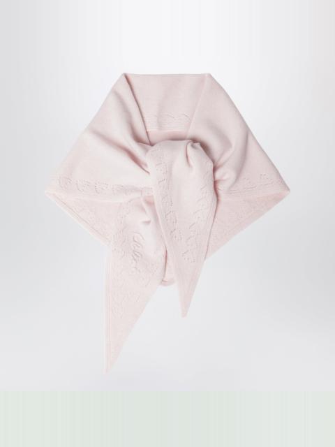 Chloé Iconic pink triangular wool scarf