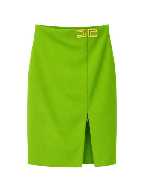 ELISABETTA FRANCHI buckle slit midi skirt