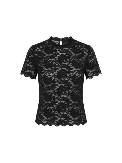 DIANE VON FURSTENBERG Perfect Short Sleeve Lace Top