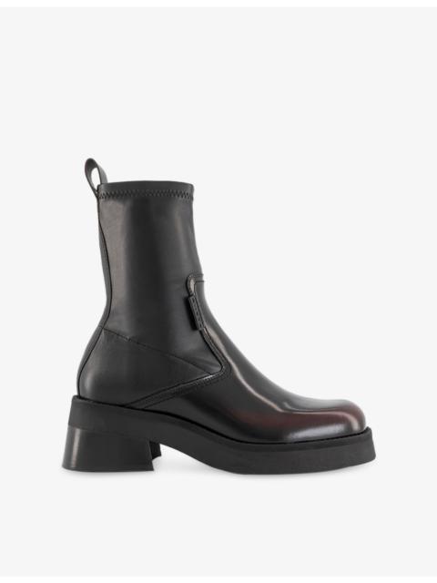 MIISTA Oliana Leather-Blend Ankle Boots