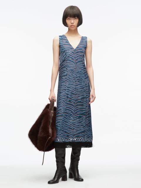3.1 Phillip Lim Abstract Tiger Embellished Midi Dress