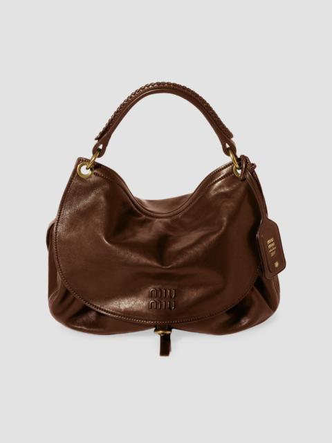 Miu Miu Women's Leather Hobo Bag - Brown