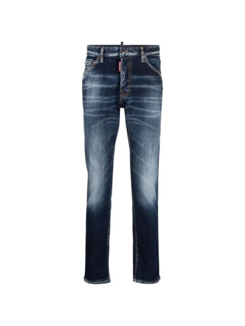 low-rise straight-leg jeans