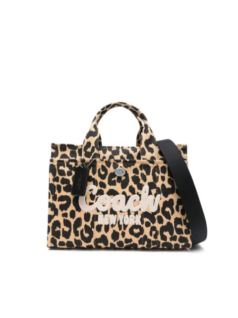 COACH leopard-print canvas tote bag