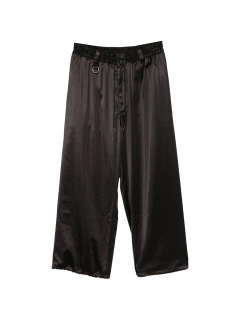 Y-3 drawstring satin trousers