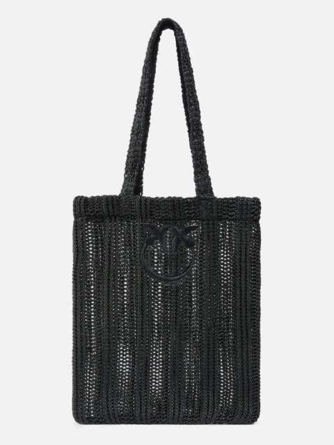 PINKO EASY TOTE BAG MEDIUM SHOPPER IN RAFFIA
