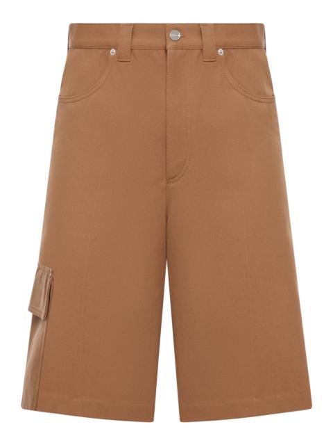 GUCCI HEAVY COTTON CANVAS CARGO BERMUDA SHORTS