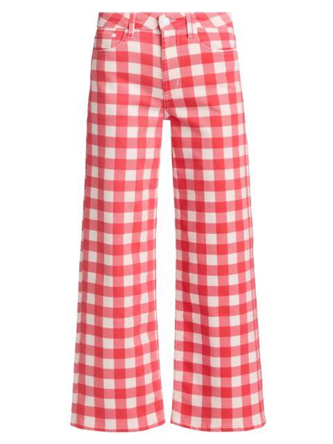 Rails Women's Getty Gingham Wide-Leg Crop Jeans - Tomato Gingham
