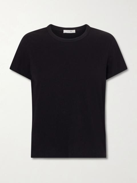 The Row Jovita cotton, cashmere and silk-blend jersey T-shirt Black