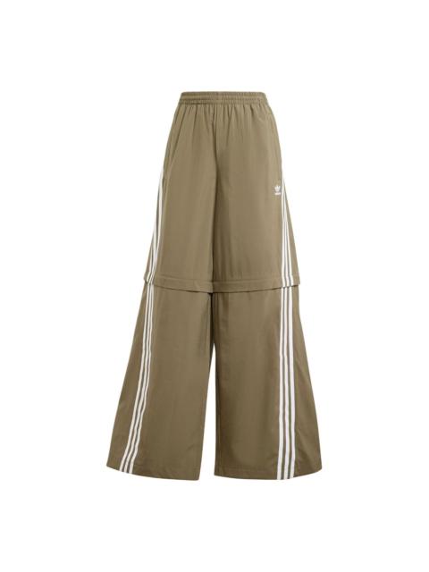 adidas (WMNS) adidas Adilenium Season 2 Oversized Zip-Off Track Pants 'Olive Strata' JM9255