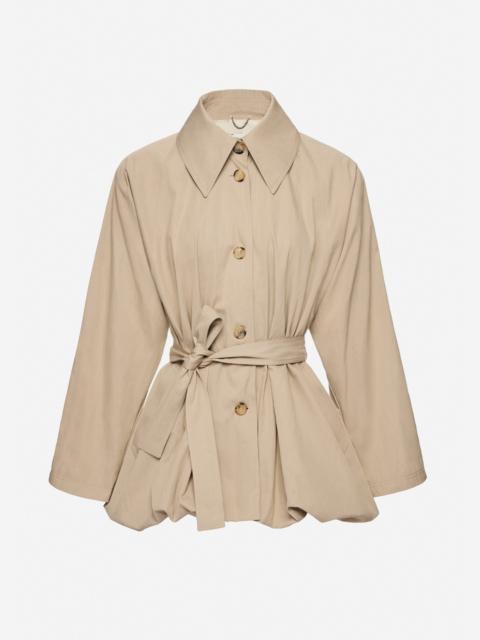 MAGDA BUTRYM Bubble hemline cotton jacket in beige