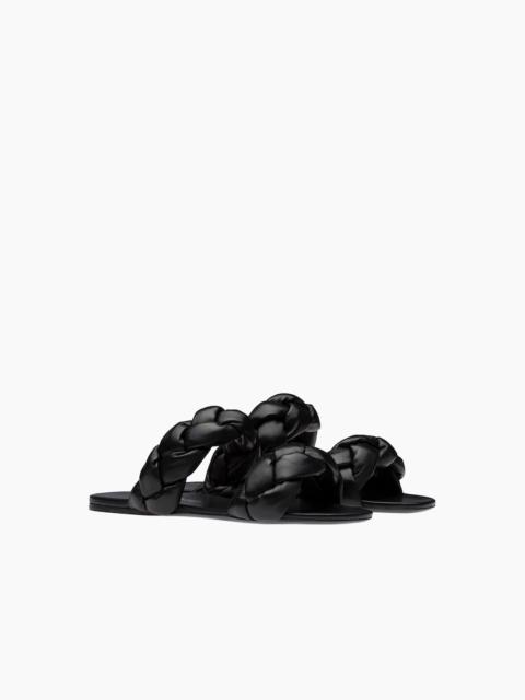 Miu Miu Flat nappa leather sandals