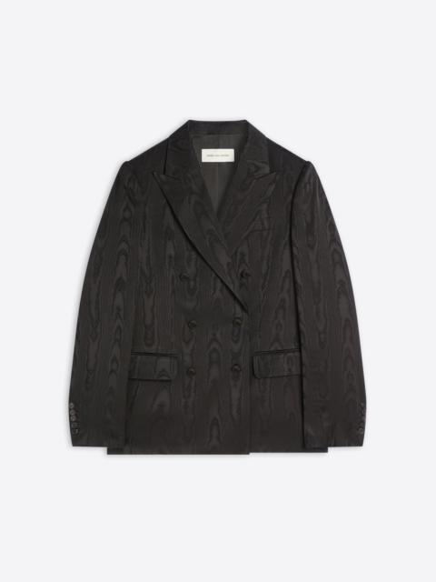 Dries Van Noten DOUBLE BREASTED MOIRÉ BLAZER