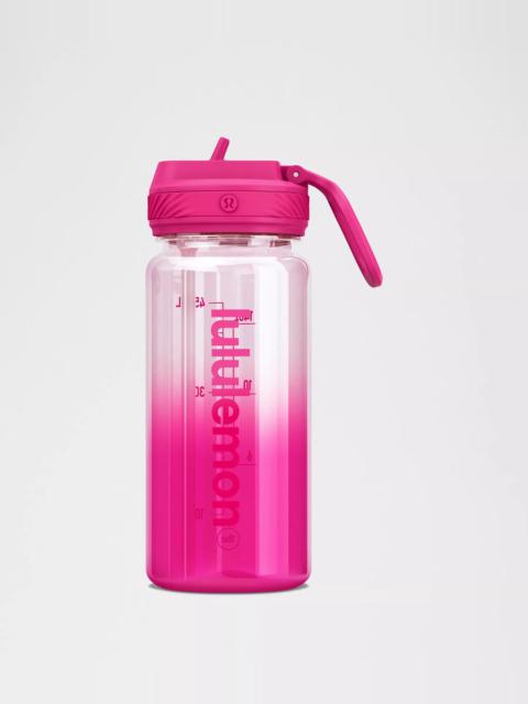 lululemon Back to Life Clear Bottle 18oz Straw Lid *Ombre