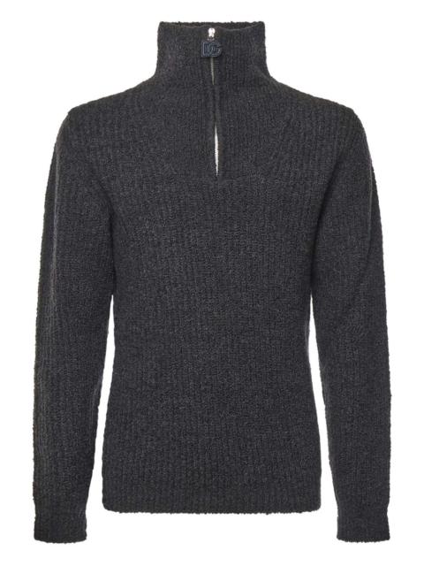 Dolce & Gabbana high-neck zip-up sweater