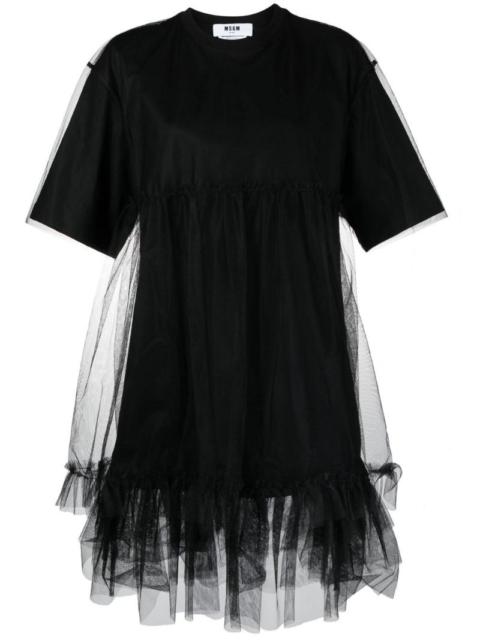 MSGM mesh overlay dress