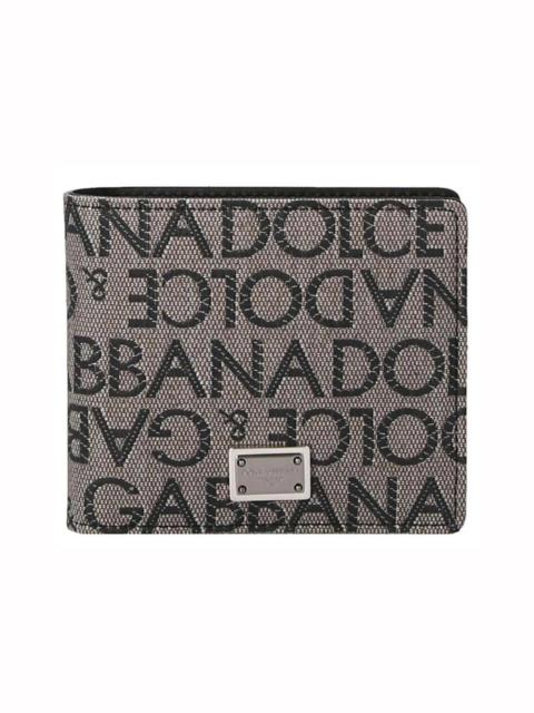 Dolce & Gabbana Dolce & Gabbana Logo Jacquard Wallet Beige/Black