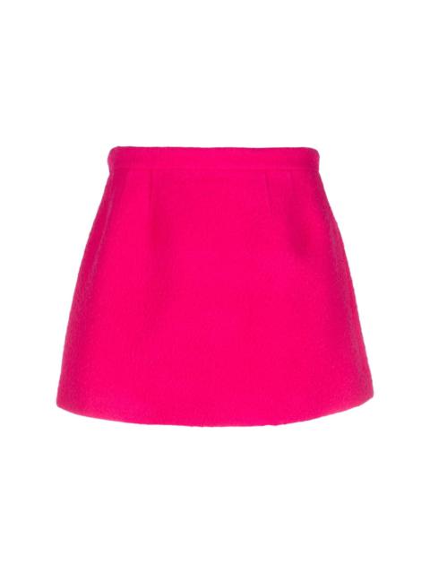 A-line virgin wool mini skirt