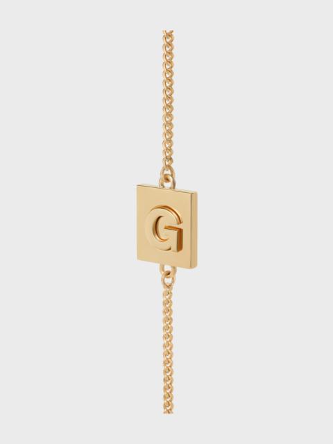 CELINE Alphabet G Bracelet in Brass with Gold Finish