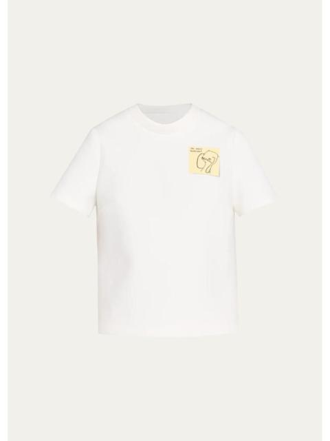 Marc Jacobs Sticky Note Cotton-Blend T-Shirt
