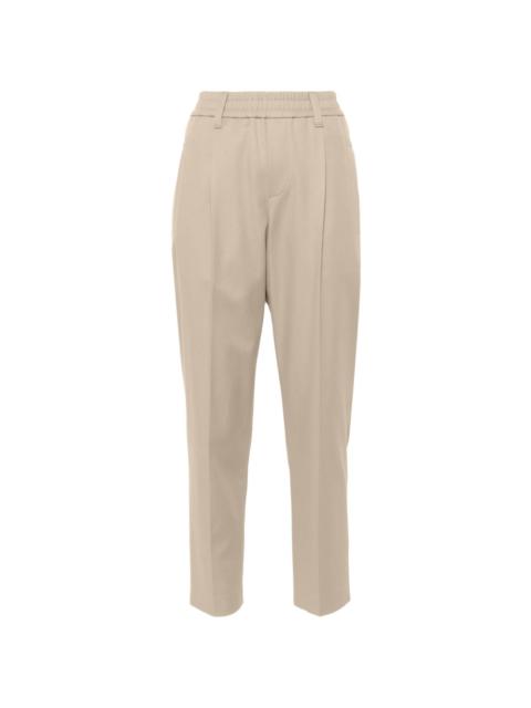 tapered-leg trousers