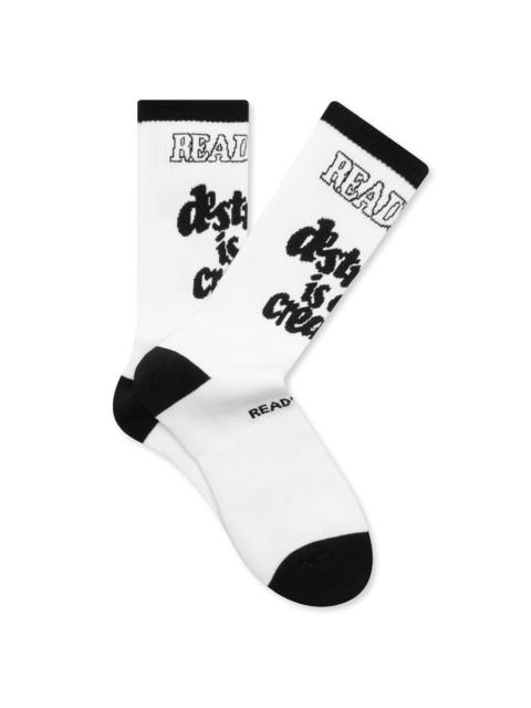 Readymade SOCKS DESTRUCTION - WHITE