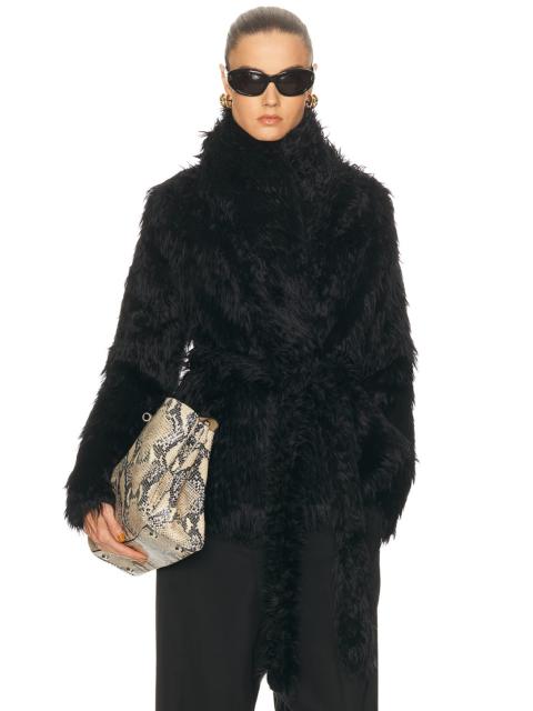 BALENCIAGA Furry Wrap Jacket