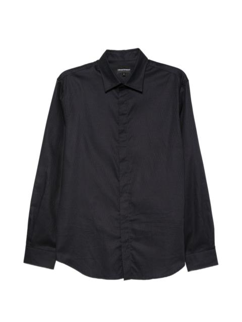 EMPORIO ARMANI monogram-jacquard shirt