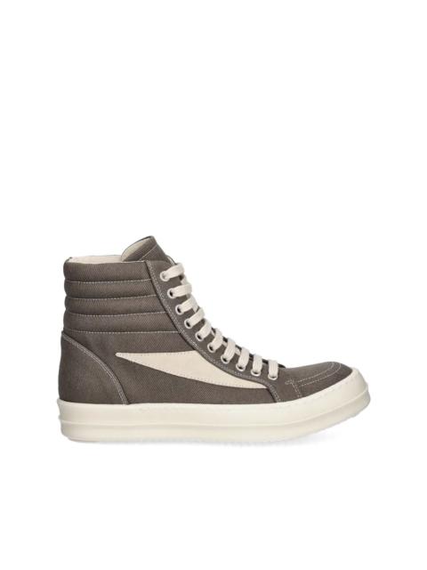 【RICK OWENS】DRKSHDW グレー Hollywood Double Bumper Sneaks Rick Owens DRKSHDW: Gray Hollywood Double Bumper Sneaks