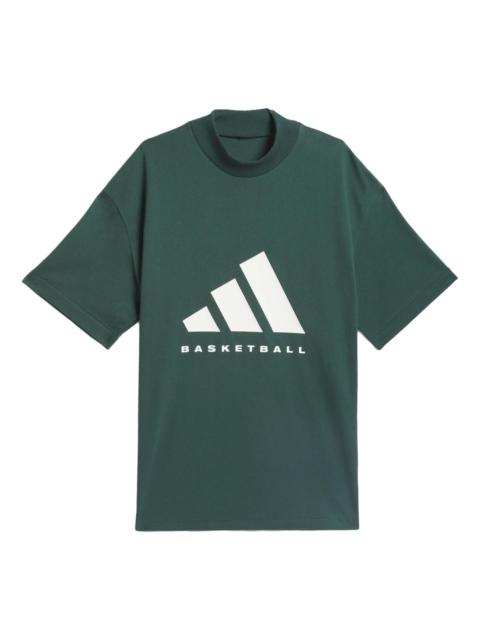 adidas adidas Basketball Logo Tee 'Mineral Green' IT4510