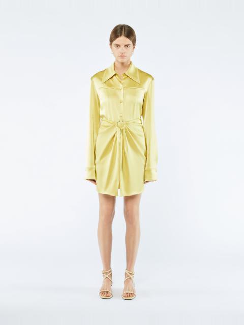 NILLA - Slip satin mini skirt - Yellow