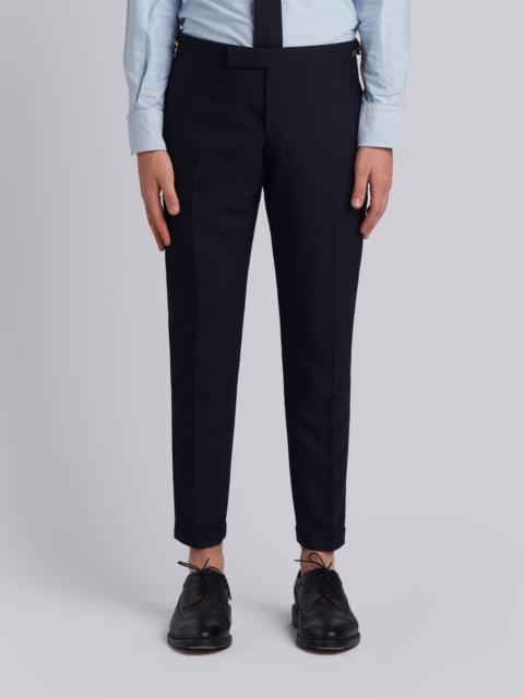Thom Browne Low Rise Skinny Trouser With Red, White And Blue Selvedge Back Leg Placement In School Uniform Plain