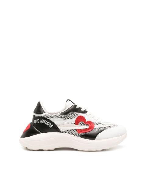 Moschino heart-patch lace-up sneakers