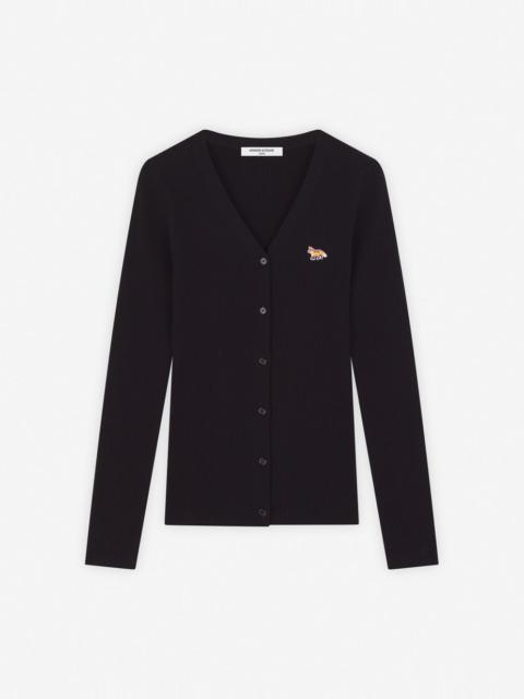 Maison Kitsuné BABY FOX PATCH FINE RIBBED CARDIGAN