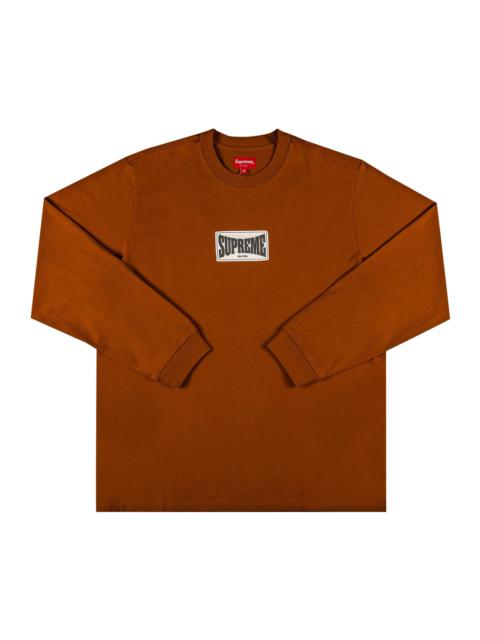 Supreme Woven Label Long-Sleeve Top 'Rust'