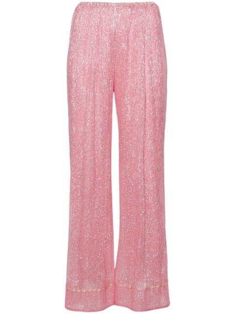 forte_forte straight-leg lurex trousers
