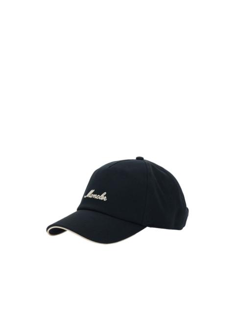 Moncler logo cotton baseball cap