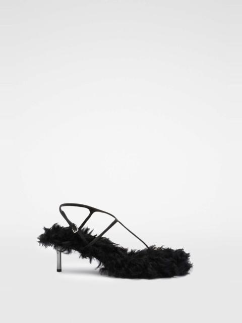Jil Sander Fur Sandals