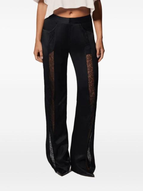 KIKI DE MONTPARNASSE Petite Fleur lace-panel trousers