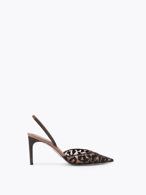 RENE CAOVILLA ALLURA BROWN SLINGBACK 80