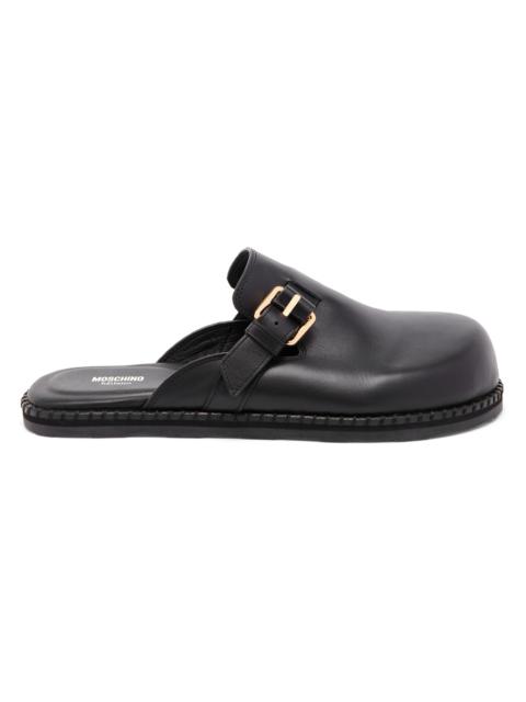 Moschino Men's Sabot Slip-On Shoes - Black