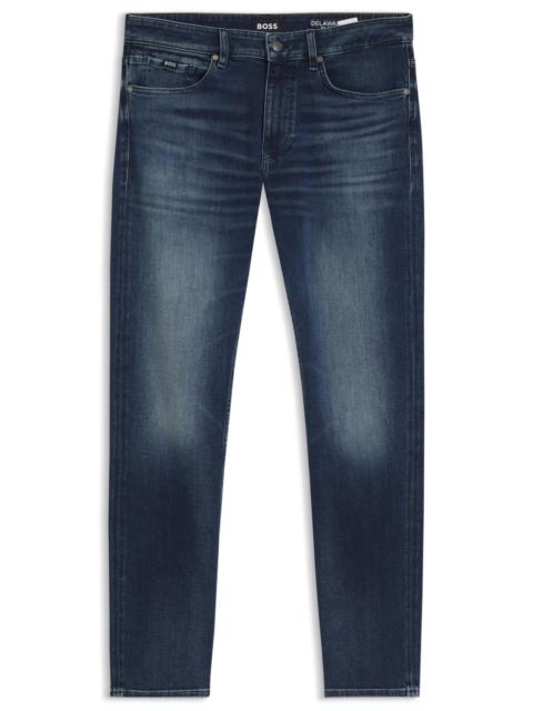 BOSS DELAWARE SLIM-FIT JEANS IN STRETCH COTTON BLEND