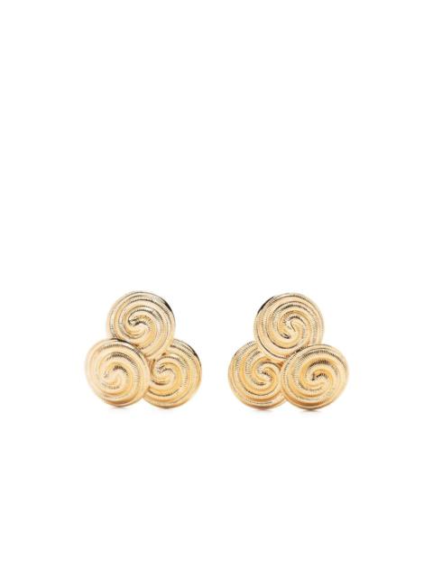 Sonia whirlpool clip-on earrings
