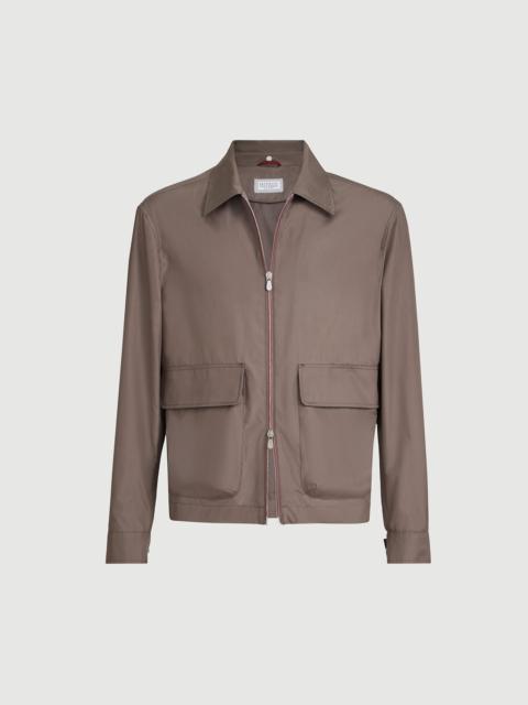 Brunello Cucinelli Bonded silk unlined outerwear jacket