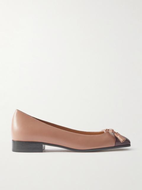 Valentino Ballerina Two-tone Leather Flats