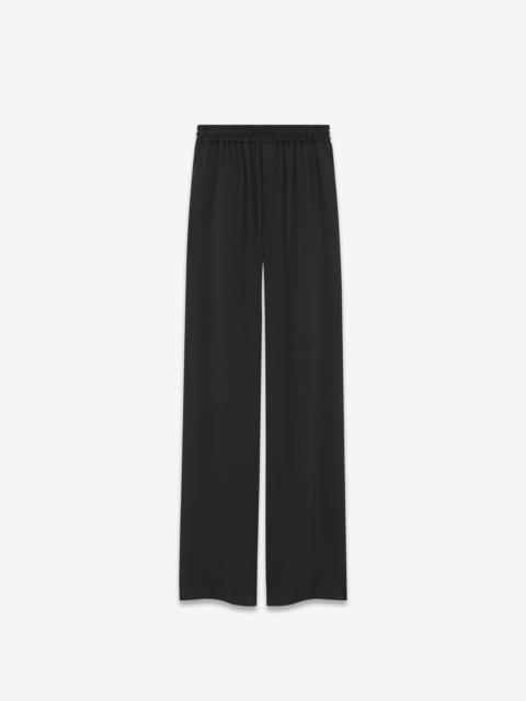 SAINT LAURENT flared sweatpants in satin crepe