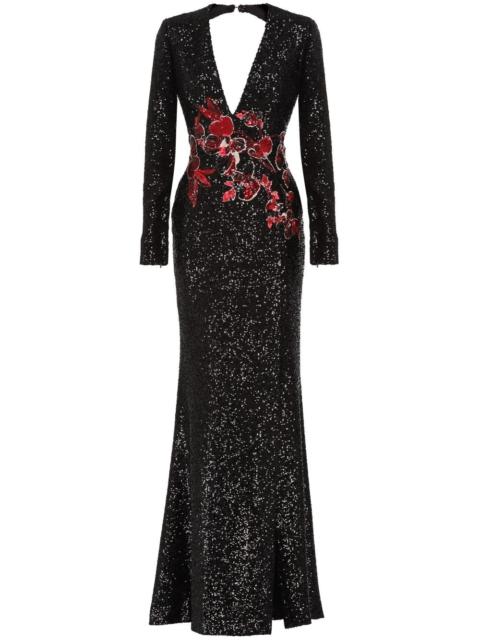 ELIE SAAB embroidered sequinned gown
